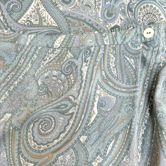 Designs Lane Bryant Paisley Faux Wrap Maxi Skirt Light Sage Green Size 22/24 NEW - Picture 5 of 10